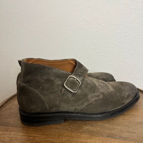 Frye William Monk Strap Chukka Boot Suede Men’s 8 D - Picture 2 of 9
